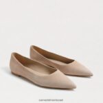 נשים הַנעָלָה Sam Edelman וונדה מחודדת בוהן שטוחה קפוצ'ינו זמש 4XL22X485