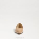 נשים הַנעָלָה Sam Edelman וונדה מחודדת בוהן שטוחה פטנט חול זהוב 4XL22X482 - Image 3