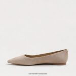 נשים הַנעָלָה Sam Edelman וונדה מחודדת בוהן שטוחה קפוצ'ינו זמש 4XL22X485 - Image 4