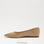 נשים הַנעָלָה Sam Edelman וונדה מחודדת בוהן שטוחה פטנט חול זהוב 4XL22X482 - Image 4