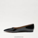 נשים הַנעָלָה Sam Edelman וונדה מחודדת בוהן שטוחה פטנט שחור 4XL22X483 - Image 4