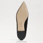 נשים הַנעָלָה Sam Edelman וונדה מחודדת בוהן שטוחה זמש שחור 4XL22X484 - Image 6