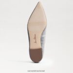 נשים הַנעָלָה Sam Edelman וונדה מחודדת בוהן שטוחה קטיפה כחולה מעושנת 4XL22X474 - Image 6