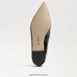 נשים הַנעָלָה Sam Edelman וונדה מחודדת בוהן שטוחה פטנט שחור 4XL22X483 - Image 6