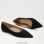 נשים הַנעָלָה Sam Edelman וונדה מחודדת בוהן שטוחה זמש שחור 4XL22X484 - Image 7