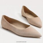 נשים הַנעָלָה Sam Edelman וונדה מחודדת בוהן שטוחה קפוצ'ינו זמש 4XL22X485 - Image 7