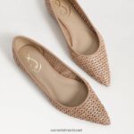נשים הַנעָלָה Sam Edelman וונדה מחודדת בוהן שטוחה שיזוף חם 4XL22X478 - Image 7