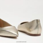 נשים הַנעָלָה Sam Edelman וונדה מחודדת בוהן שטוחה עור זהב מותך 4XL22X481 - Image 7
