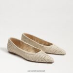 נשים הַנעָלָה Sam Edelman וונדה מחודדת בוהן שטוחה שֶׁנהָב 4XL22X477
