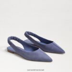 נשים הַנעָלָה Sam Edelman ויטני slingback בוהן מחודדת שטוחה סגול מאובק 4XL22X740