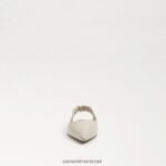 נשים הַנעָלָה Sam Edelman ויטני slingback בוהן מחודדת שטוחה עור שנהב מודרני 4XL22X737 - Image 3