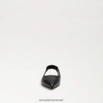 נשים הַנעָלָה Sam Edelman ויטני slingback בוהן מחודדת שטוחה עור שחור 4XL22X736 - Image 3