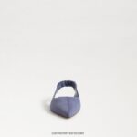 נשים הַנעָלָה Sam Edelman ויטני slingback בוהן מחודדת שטוחה סגול מאובק 4XL22X740 - Image 3