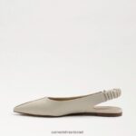 נשים הַנעָלָה Sam Edelman ויטני slingback בוהן מחודדת שטוחה עור שנהב מודרני 4XL22X737 - Image 4