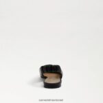 נשים הַנעָלָה Sam Edelman ויטני slingback בוהן מחודדת שטוחה עור שחור 4XL22X736 - Image 5