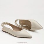 נשים הַנעָלָה Sam Edelman ויטני slingback בוהן מחודדת שטוחה עור שנהב מודרני 4XL22X737 - Image 7
