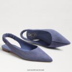 נשים הַנעָלָה Sam Edelman ויטני slingback בוהן מחודדת שטוחה סגול מאובק 4XL22X740 - Image 7