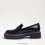 נשים הַנעָלָה Sam Edelman לופר סוליה של laurs lug קופסה שחורה מבריקה 4XL22X428 - Image 4