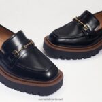 נשים הַנעָלָה Sam Edelman לופר סוליה של laurs lug קופסה שחורה מבריקה 4XL22X428 - Image 7