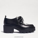 נשים הַנעָלָה Sam Edelman לופר סוליית monna שרוכים עור שחור/לבן 4XL22X719 - Image 2