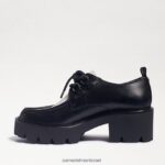 נשים הַנעָלָה Sam Edelman לופר סוליית monna שרוכים עור שחור/לבן 4XL22X719 - Image 4