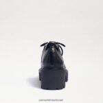 נשים הַנעָלָה Sam Edelman לופר סוליית monna שרוכים עור שחור/לבן 4XL22X719 - Image 5