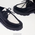 נשים הַנעָלָה Sam Edelman לופר סוליית monna שרוכים עור שחור/לבן 4XL22X719 - Image 7