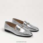 נשים הַנעָלָה Sam Edelman לוריין ביט לופר כסף רך 4XL22X52