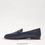 נשים הַנעָלָה Sam Edelman לוריין ביט לופר עור הצי הבלטי 4XL22X46 - Image 4