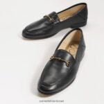 נשים הַנעָלָה Sam Edelman לוריין ביט לופר עור שחור 4XL22X42 - Image 7