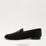 נשים הַנעָלָה Sam Edelman לוריין ביט לופר קטיפה שחורה 4XL22X36 - Image 4