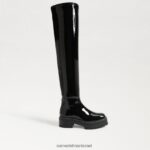 נשים הַנעָלָה Sam Edelman לידיה מעל מגף הברך פטנט שחור 4XL22X880 - Image 2