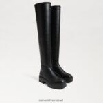 נשים הַנעָלָה Sam Edelman לידיה מעל מגף הברך עור שחור 4XL22X879
