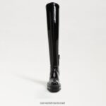 נשים הַנעָלָה Sam Edelman לידיה מעל מגף הברך פטנט שחור 4XL22X880 - Image 3