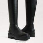 נשים הַנעָלָה Sam Edelman לידיה מעל מגף הברך עור שחור 4XL22X879 - Image 7