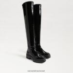 נשים הַנעָלָה Sam Edelman לידיה מעל מגף הברך פטנט שחור 4XL22X880