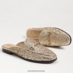 נשים הַנעָלָה Sam Edelman ליני נשך פרד זהב ענבר 4XL22X82 - Image 7