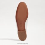 נשים הַנעָלָה Sam Edelman ליני נשך פרד עור לבן בוהק 4XL22X80 - Image 6