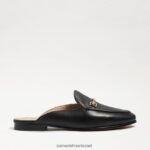 נשים הַנעָלָה Sam Edelman ליני נשך פרד עור שחור 4XL22X79 - Image 2