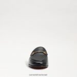 נשים הַנעָלָה Sam Edelman ליני נשך פרד עור שחור 4XL22X79 - Image 3