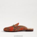 נשים הַנעָלָה Sam Edelman ליני נשך פרד פרג כתום 4XL22X77 - Image 4