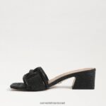 נשים הַנעָלָה Sam Edelman מגלשת עקב בלוק waylon מארג שחור 4XL22X346 - Image 4