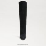 נשים הַנעָלָה Sam Edelman מגף אנבל בגובה הברך זמש שחור 4XL22X859 - Image 3