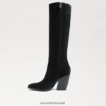 נשים הַנעָלָה Sam Edelman מגף אנבל בגובה הברך זמש שחור 4XL22X859 - Image 4