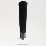 נשים הַנעָלָה Sam Edelman מגף אנבל בגובה הברך זמש שחור 4XL22X859 - Image 5