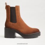 נשים הַנעָלָה Sam Edelman מגף אנדרסון צ'לסי גבול חום 4XL22X756 - Image 2