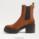 נשים הַנעָלָה Sam Edelman מגף אנדרסון צ'לסי גבול חום 4XL22X756 - Image 4