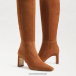 נשים הַנעָלָה Sam Edelman מגף בגובה הברך של סילביה גבול חום 4XL22X748 - Image 7