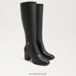 נשים הַנעָלָה Sam Edelman מגף בגובה של Elsy עור שחור 4XL22X798