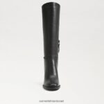 נשים הַנעָלָה Sam Edelman מגף בגובה של Elsy עור שחור 4XL22X798 - Image 3